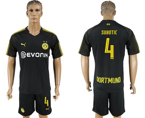 Dortmund #4 Subotic Away Soccer Club Jersey - Click Image to Close